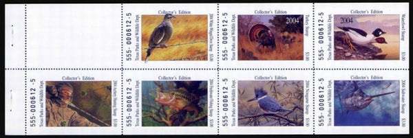 Birds 2004 USA Texas collection booklet sheet