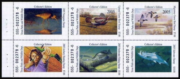 Birds 2005 USA Texas collection booklet sheet