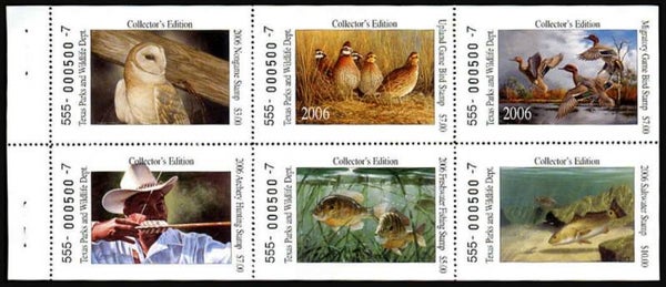 Birds 2006 USA Texas collection booklet sheet