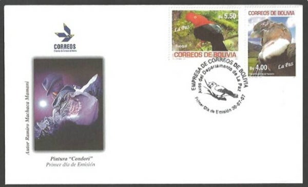 2101 Birds 2007 Bolivia FDC 4