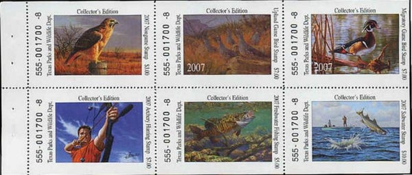 Birds 2007 USA Texas collection booklet sheet