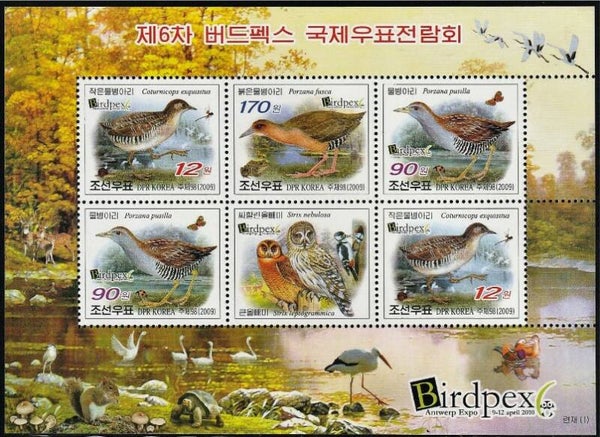 2101 Birds 2009 North Korea miniature sheet