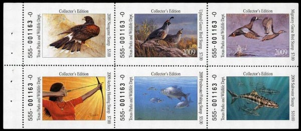 Birds 2009 USA Texas collection booklet sheet