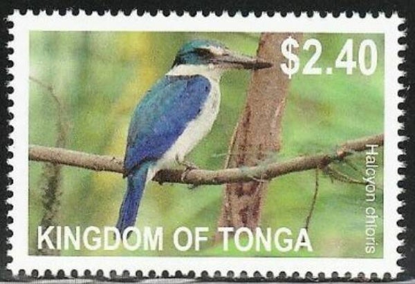 2101 Birds 2012 Tonga Kingfishers (Todiramphus chloris) Collared Kingfisher stamp