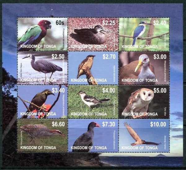 2101 Birds 2012 Tonga miniature sheet