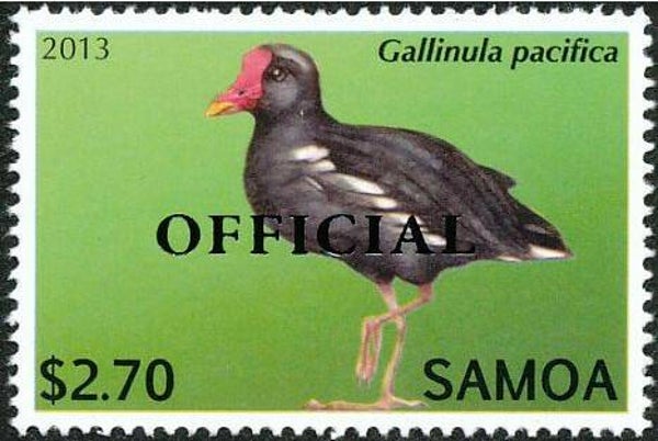 2101 Birds 2013 Samoa (Gallinula pacifica) Samoan Woodhen stamp 2