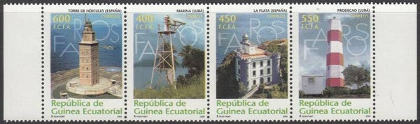 Lighthouses 2003 Equatorial Guinea strip of 4
