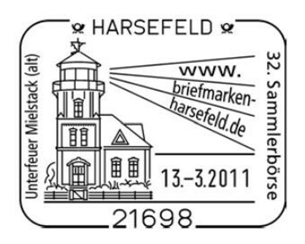 Lighthouses 2011 Germany Unterfeuer Mielstack (alt) postmark 1
