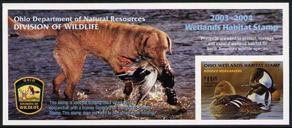 2103 Animals 2003 USA Ohio Dogs waterfowl block