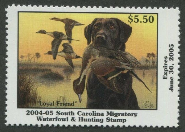 2103 Animals 2004 USA South Carolina Dogs Chocolat Labrador waterfowl stamp