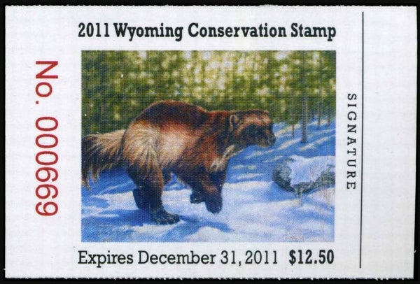 2103 Animals 2011 USA Wyoming Martens (Gulo gulo) Wolverine conservation stamp