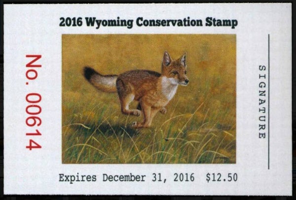 2103 Animals 2016 USA Wyoming Wild Dogs (Vulpes vulpes) Red Fox conservation stamp