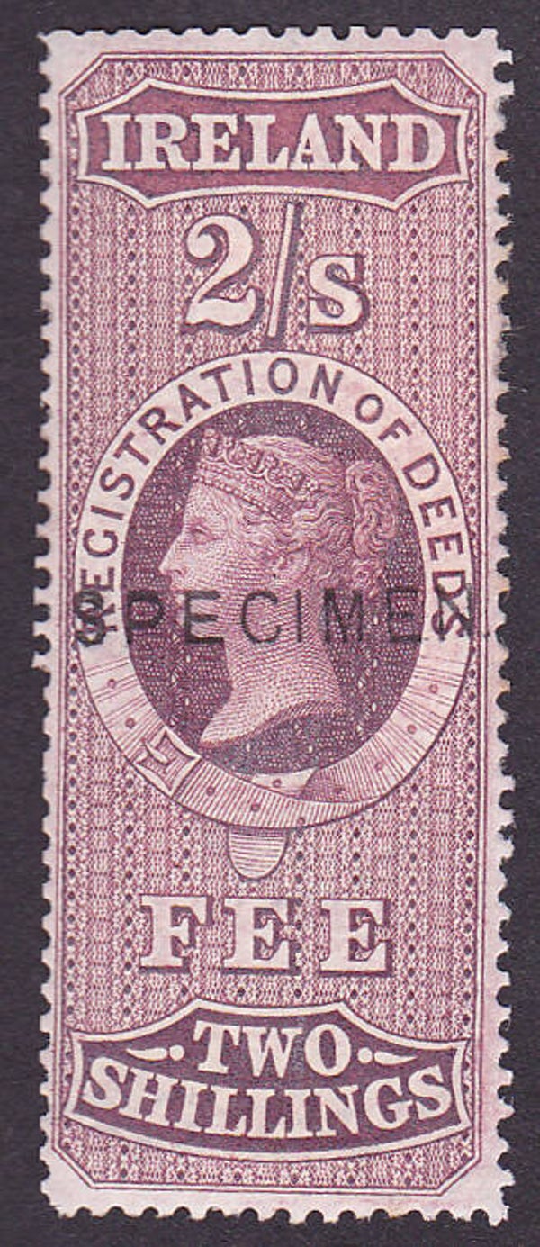 2103 Geodesy 1864 Ireland Cadastre Registration of Deeds Fee stamp specimen
