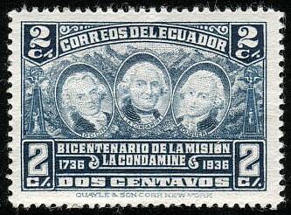 2103 Geodesy 1936 Ecuador Triangulation Geodesist Pierre Bouguer (Fr) stamp