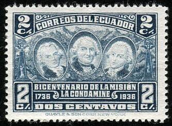 2103 Geodesy 1936 Ecuador Triangulation Mathematician Charles Marie de La Condamine (Fr) stamp 1