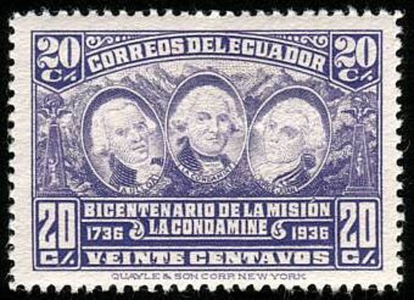 2103 Geodesy 1936 Ecuador Triangulation Mathematician Charles Marie de La Condamine (Fr) stamp 2