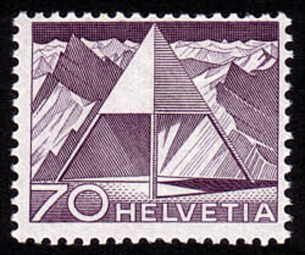 2103 Geodesy 1949 Switzerland Triangulation Point stamp