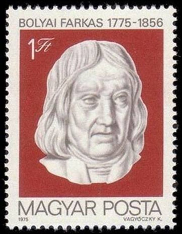 2103 Geodesy 1975 Hungary Mathematician Farkas Bolyai (Hun) Geometry stamp