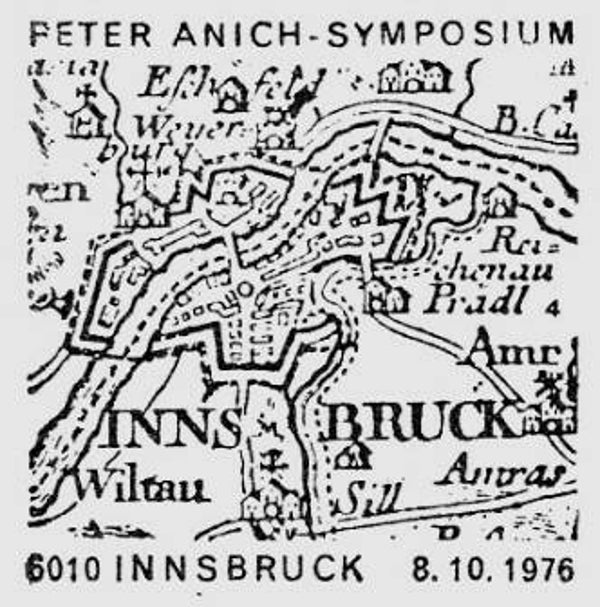 2103 Geodesy 1976 Austria Cartography Survey Peter Anich (Aut) postmark 2
