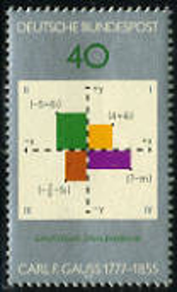 2103 Geodesy 1977 Germany Mathematician Carl Friedrich Gauss stamp