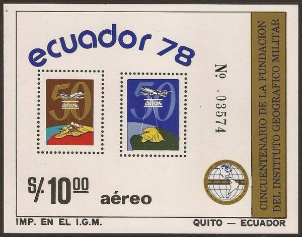 2103 Geodesy 1978 Ecuador Photogrammetry Organisation Instituto Geografico Militar block