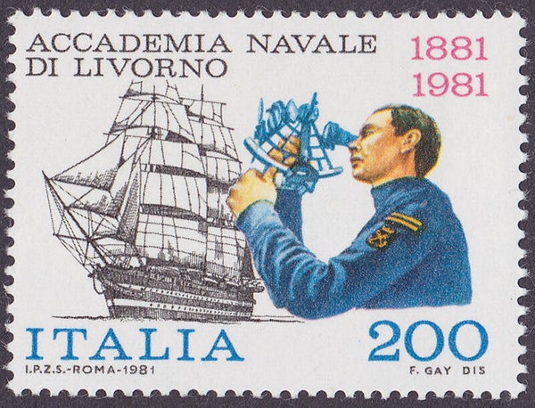 2103 Geodesy 1981 Italy Hydrography Instrument Sextant stamp