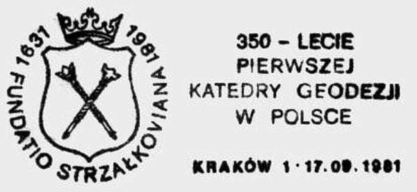 2103 Geodesy 1981 Poland Education University Geodesy Krakow postmark