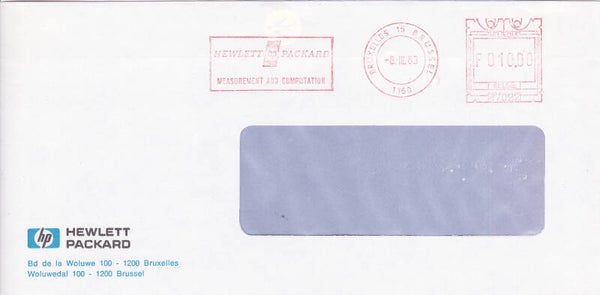 2103 Geodesy 1983 Belgium Hewlett Packard Measurement and Computation envelope