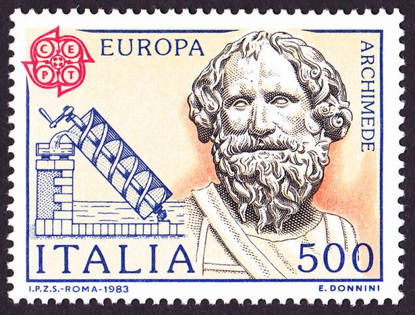 2103 Geodesy 1983 Italy Mathematician Archimedes (Gr) stamp