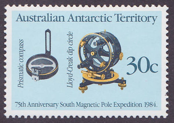 2103 Geodesy 1984 Australian Antarctic Territory Instrument Compas Lloyd-Creak Dip Circle stamp