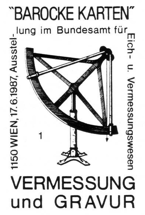 2103 Geodesy 1987 Austria Instrument Kwadrant postmark
