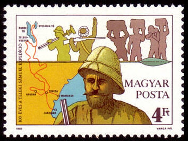 2103 Geodesy 1987 Hungary Explorer Samuel Teleki (Hun) Survey Instrument stamp