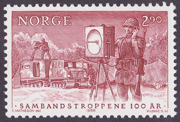 2103 Geodesy 1988 Norway Survey Instruments Tellurometer stamp