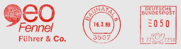 2103 Geodesy 1989 Germany Instrument maker Fennel meter