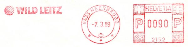 2103 Geodesy 1989 Switzerland Instrument maker Wild Leitz meter