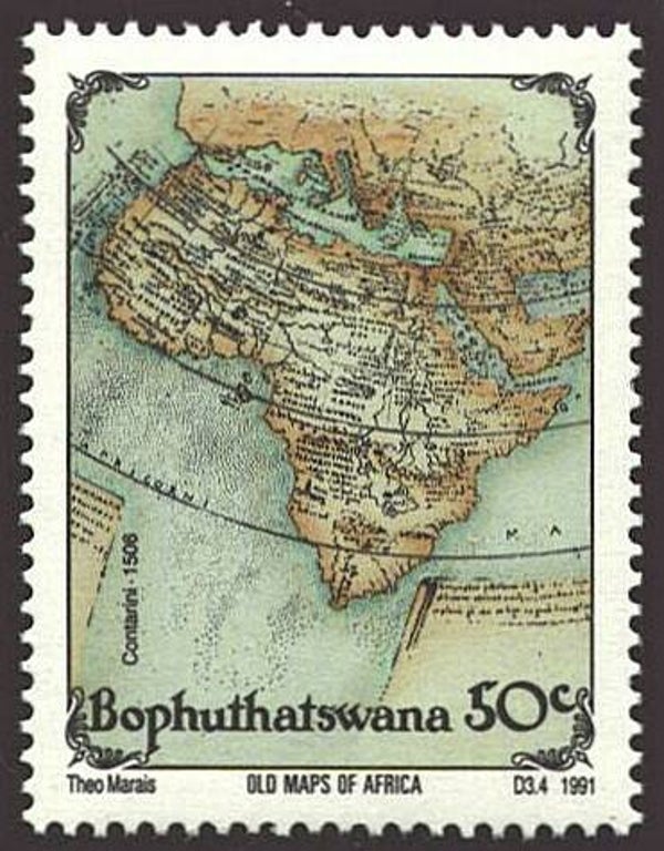 2103 Geodesy 1991 Bophuthatswana Cartography Maps Matteo Giovanni Contarini stamp