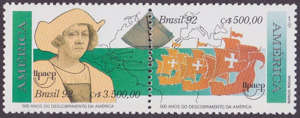 2103 Geodesy 1992 Brazil Explorer Christopher Columbus Cartography Maps Instrument Kwadrant stamp