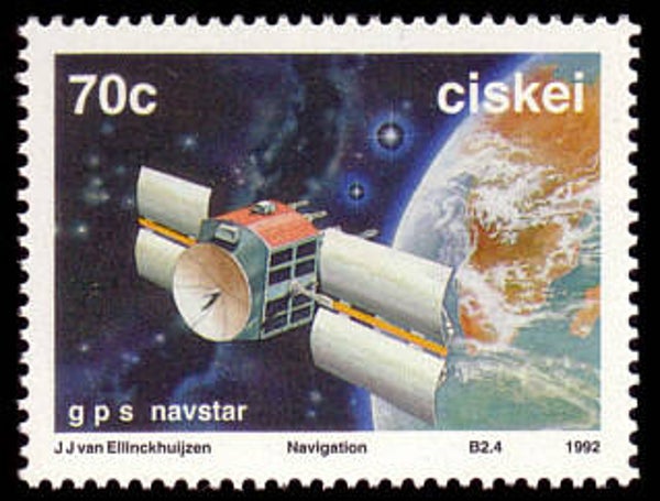 2103 Geodesy 1992 Ciskei Survey GPS Navstar Satelite stamp
