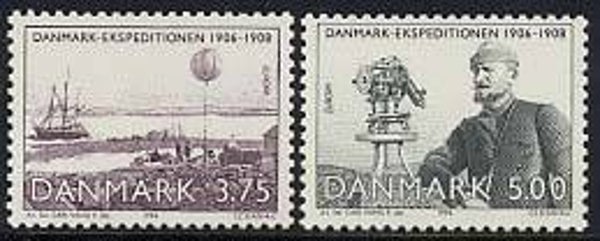 2103 Geodesy 1994 Denmark Survey Instrument Theodolite stamp