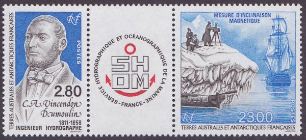 2103 Geodesy 1994 TAAF Survey Declination Magnetism strip of 2 with tab