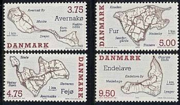 2103 Geodesy 1995 Denmark Cartography Maps serie