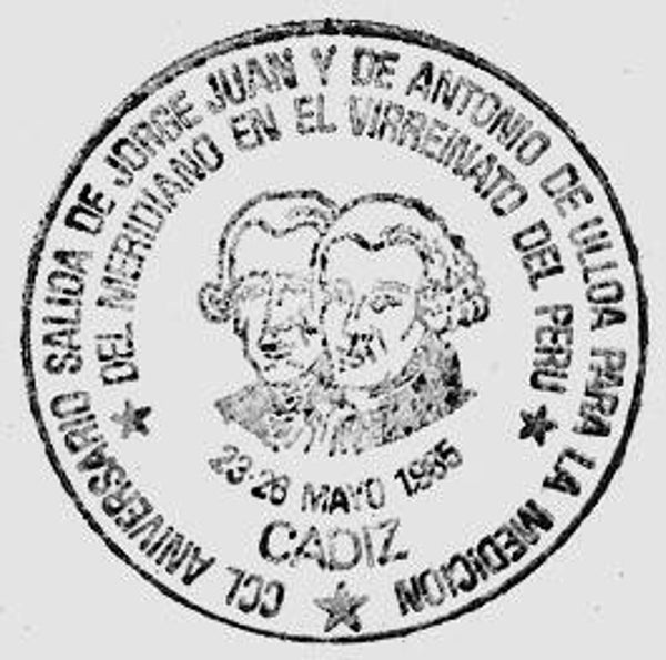 2103 Geodesy 1995 Spain Explorer Antonio de Ulloa (Esp) postmark