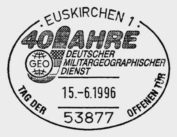 2103 Geodesy 1996 Germany Geographic service postmark