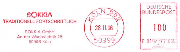 2103 Geodesy 1996 Germany Instrument maker Sokkia meter