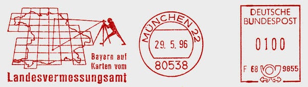 2103 Geodesy 1996 Germany Organisation Landesvermessungsamt Bayern meter