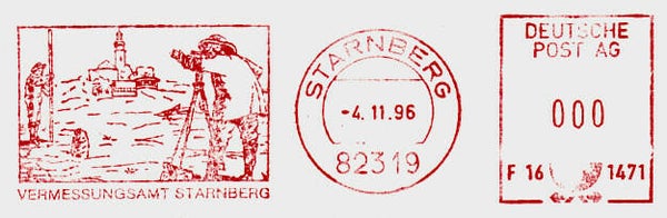 2103 Geodesy 1996 Germany Organisation Vermessungsamt Starnberg Instrument Leveling Device E-staff meter