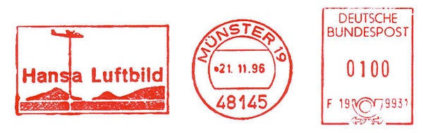2103 Geodesy 1996 Germany Photogrammetrie Engeneering Firm Hansa Luftbild meter
