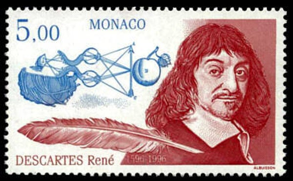 2103 Geodesy 1996 Monaco Mathematician René Descartes (Fr) stamp