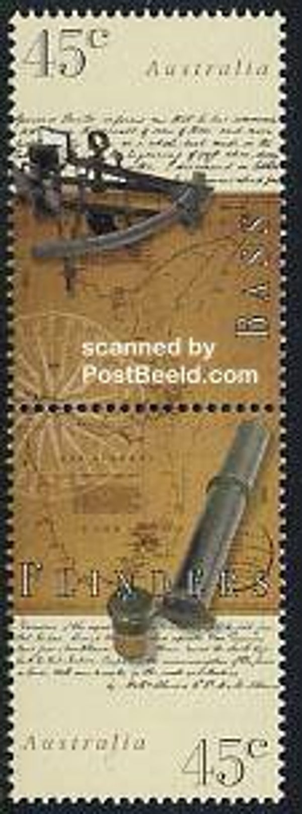 2103 Geodesy 1998 Australia Instrument Sextant strip of 2