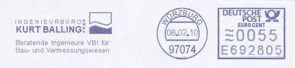 2103 Geodesy 1998 Germany Survey Engineering Firm Kurt Balling Würzburg meter